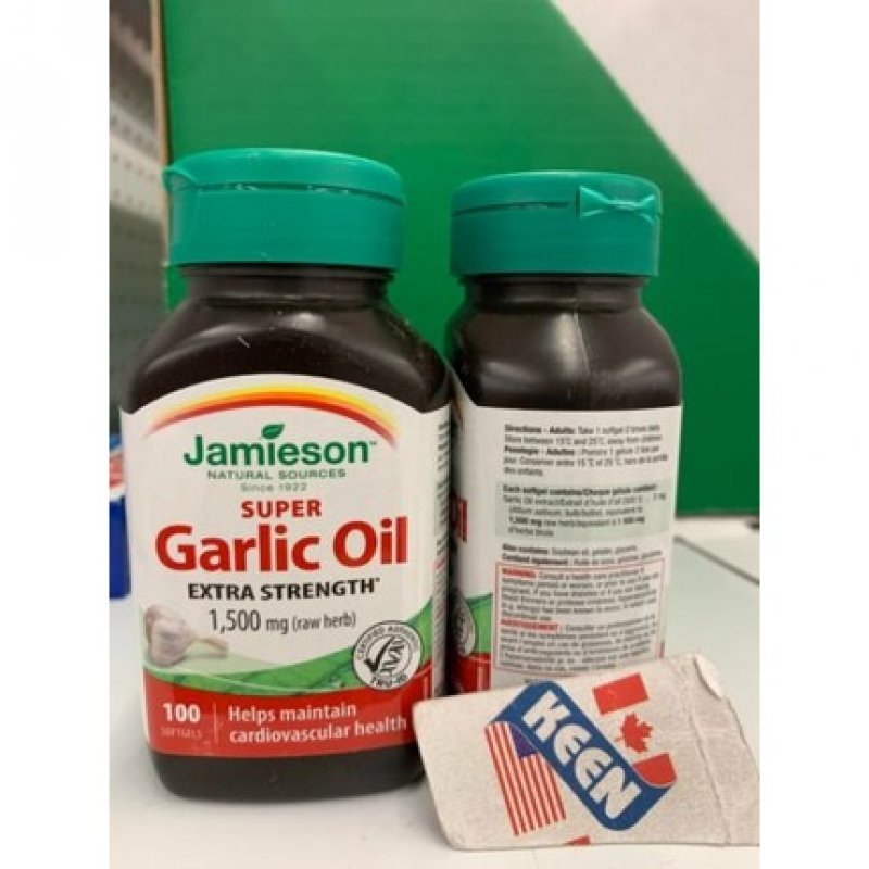 Jamieson Super Garlic Oil Cardiovascular Health 100 Softgels