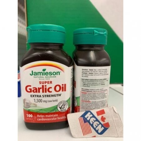 Jamieson Super Garlic Oil Cardiovascular Health 100 Softgels