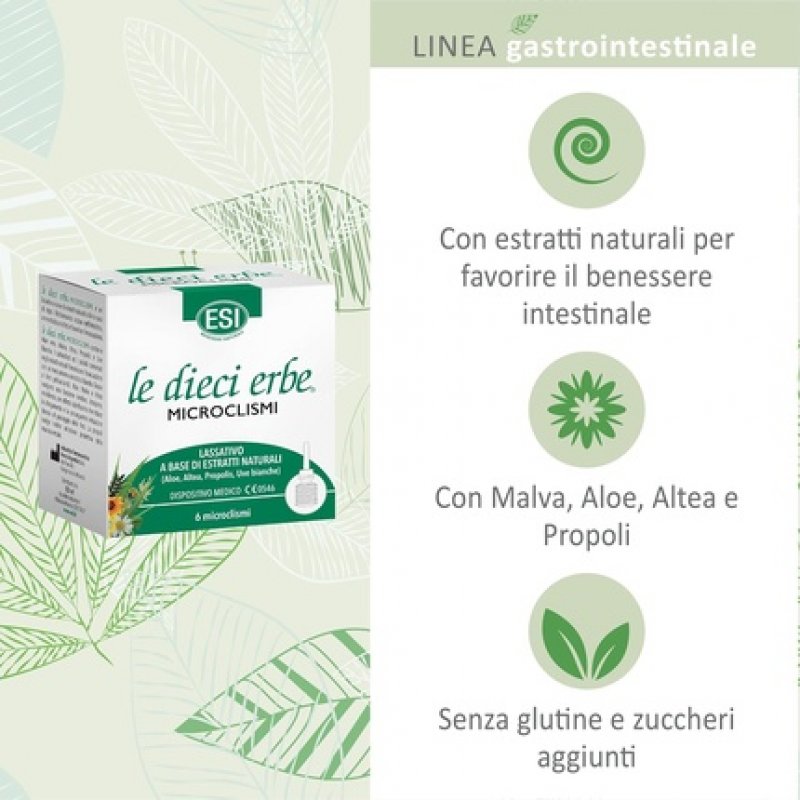 Esi Le Dieci Erbe 6 Natural Based Microclysms