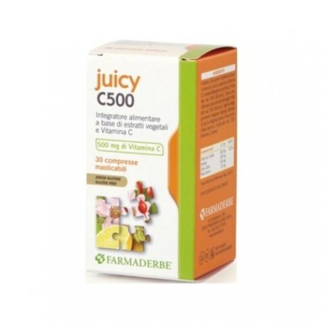 FARMADERBE Juicy C500 Immune Boost Supplement 30 Tablets