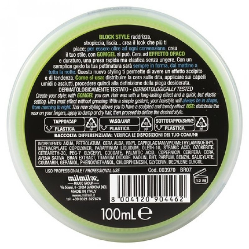 GOMGEL Block Style Hair Wax 100ml Extreme Hold