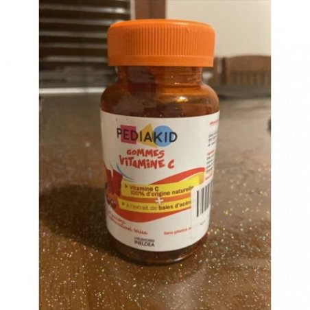 PEDIAKID Vitamin C Gummies 60 Gums 100% Natural Body Defense and Anti-Fatigue Support