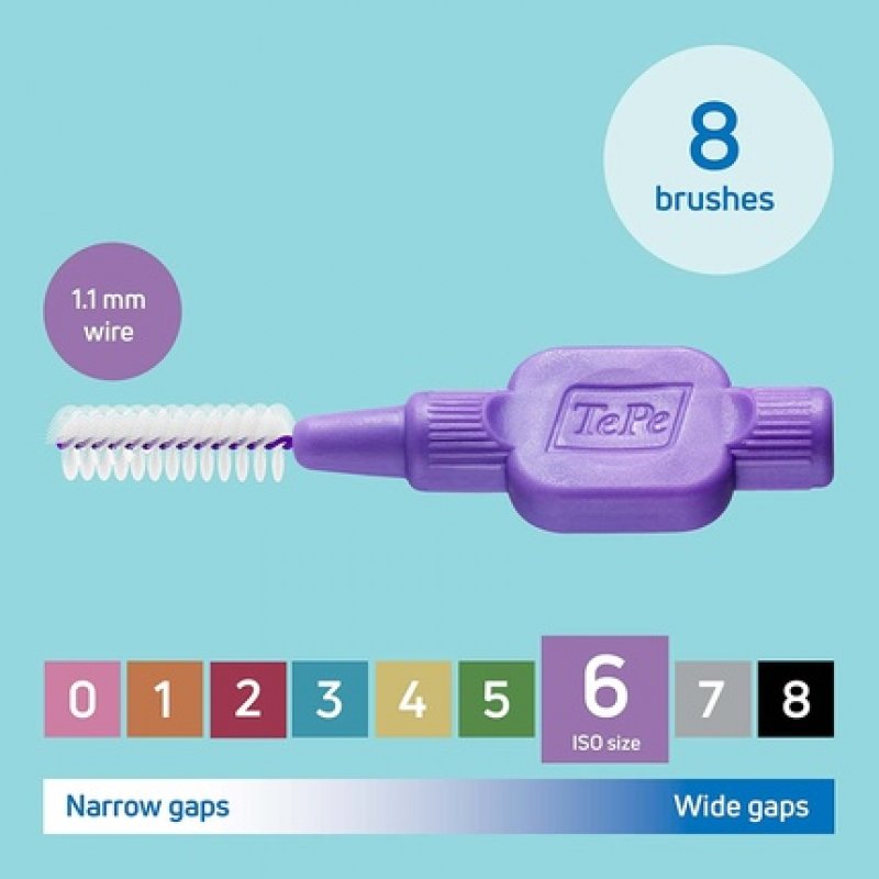 TePe Interdental Brushes Original Purple 1.1mm