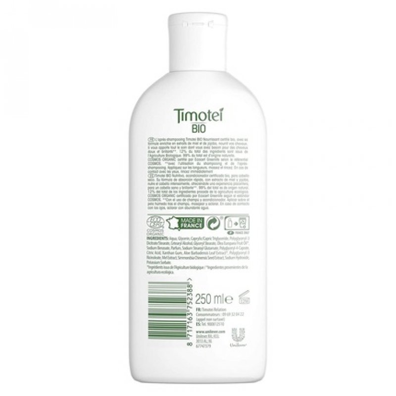 Timotei Bio Conditioner for Dry Hair Honey/Jojoba 250ml - Pack of 4
