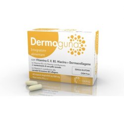 Exoguna DermoGUNA 60 Capsules - Dietary Supplement with Vitamin C, E, B2, Niacin, and Dermacollagen