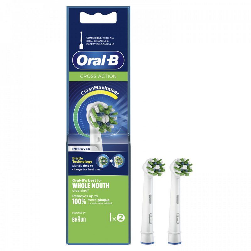 Oral-B CrossAction Clean Maximiser Brush Heads 2 pc(s) White