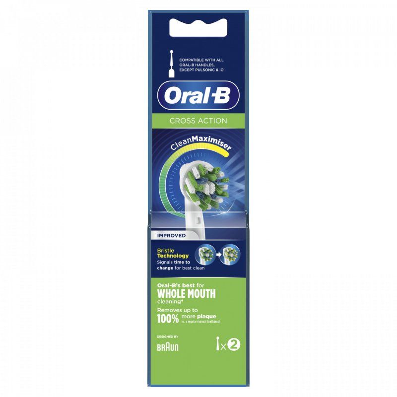 Oral-B CrossAction Clean Maximiser Brush Heads 2 pc(s) White