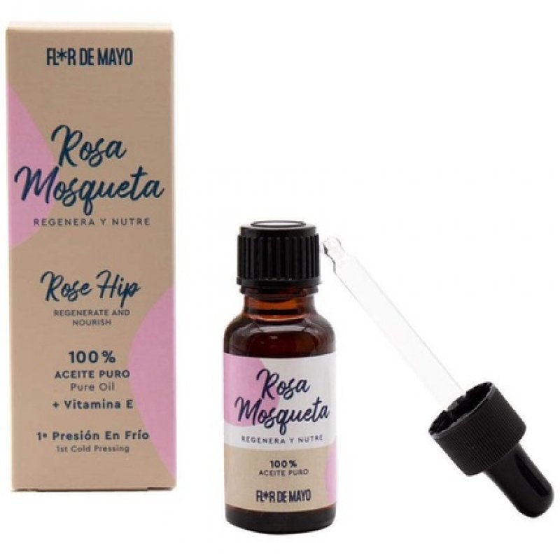 Fleur de Mayo Pure Cold Pressed Rosehip Oil Natural Moisturizer for Anti-Aging, Acne Treatment, Stretch Marks, Scars,