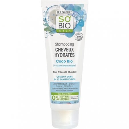 SO'BiO étic Cosmos Shampoo with Organic Coconut and Hyaluronic Acid 250ml