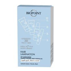Biopoint Hair Lamination Kit: 3D Shine Shampoo 20ml Reconditioning Mask 20ml Laminating Serum 20ml Sublimator Gel