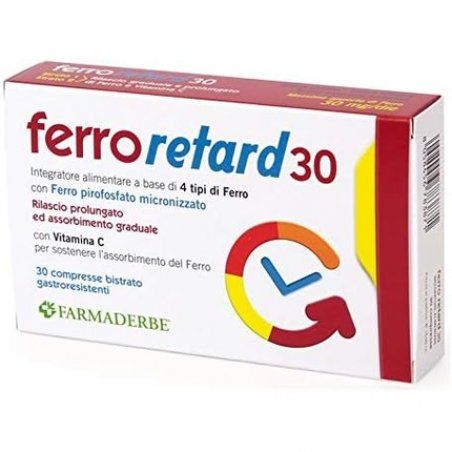 Farmaderbe Ferro Retard Dietary Supplement 30 Tablets