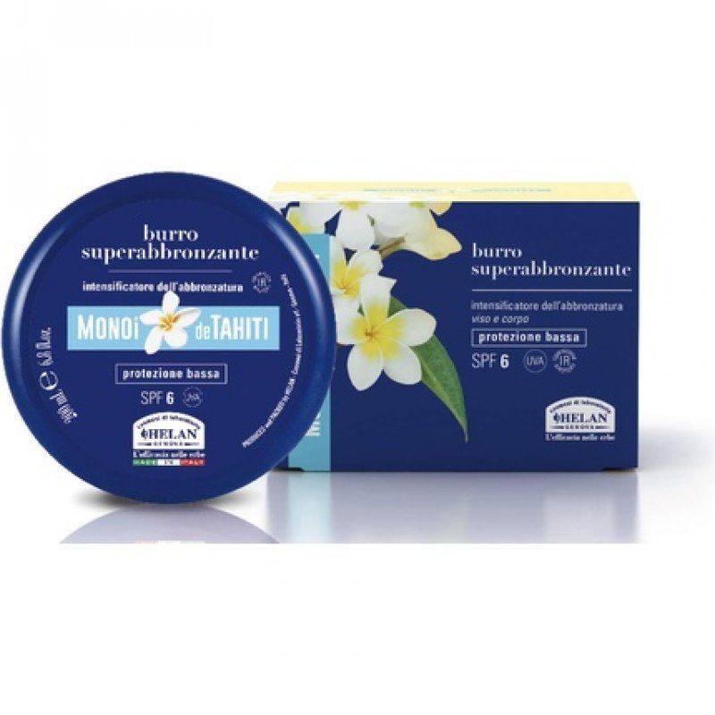 Helan Monoi De Tahiti Face and Body Tanning Accelerator Body Butter and Tanning Moisturizer with Natural Tan