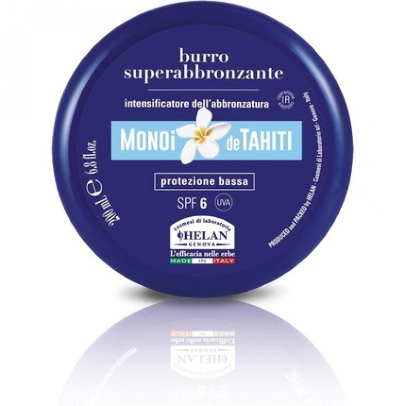 Helan Monoi De Tahiti Face and Body Tanning Accelerator Body Butter and Tanning Moisturizer with Natural Tan