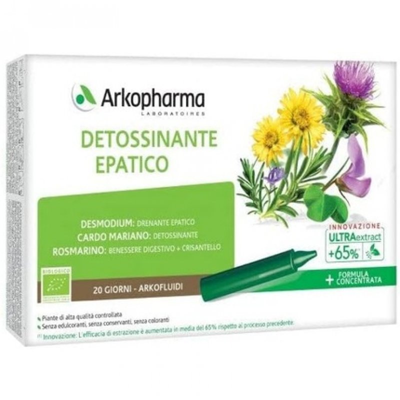 Arkopharma Arkofluidi Detoxifying Liver Organic Food Supplement 20 Ampoules