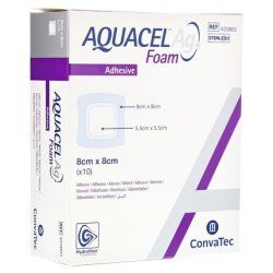 ConvaTec 3824810 Aquacel Foam Dressing Adhesive Square 8cm Width 8cm Length