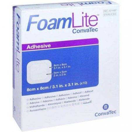 Convatec Foam Lite Adhesive Medication 8x8 10 Pieces