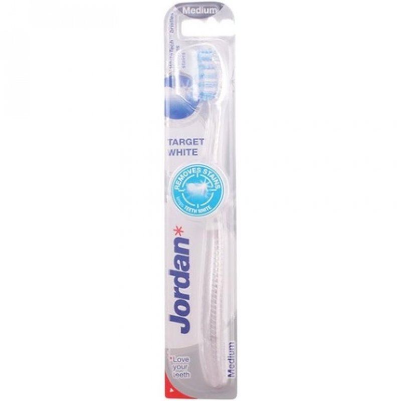 Jordan Medium White Target Toothbrush