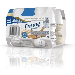 Ensure Compact Nutritional Supplement Drink Cafe Latte Flavor 125ml - Pack of 4