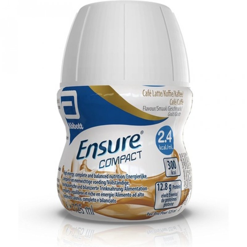 Ensure Compact Nutritional Supplement Drink Cafe Latte Flavor 125ml - Pack of 4