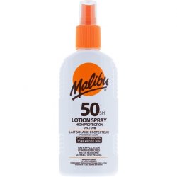 Malibu Sun SPF 50 Lotion Spray High Protection Sun Cream Vitamin Enriched 200ml