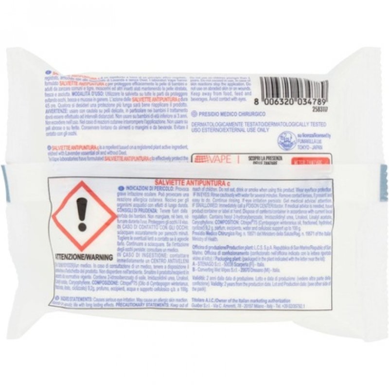 Vape Derm Herbal Wipes 15 Pcs