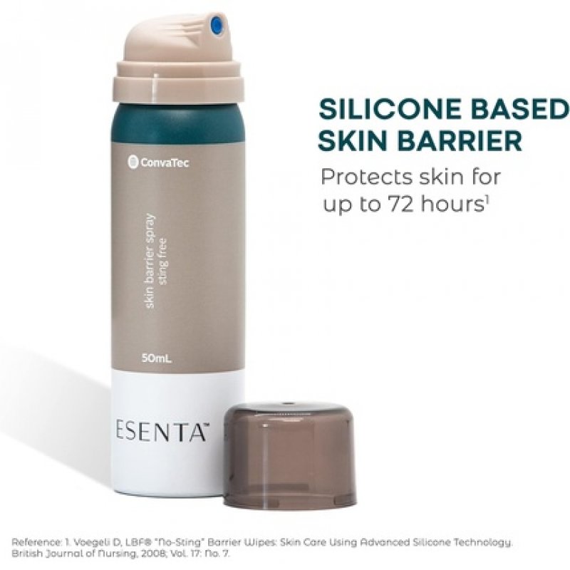 ConvaTec ESENTA Skin Barrier for Protection Around Stomas and Wounds Silicone Based Sting and Alcohol Free 50ml Spray