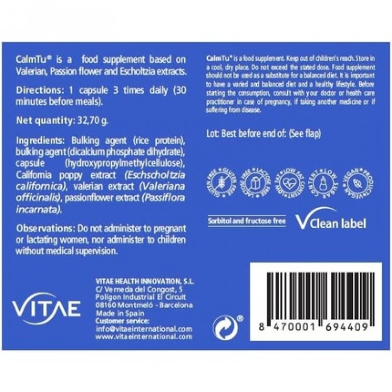 Vitae Calmtu 60 Capsules