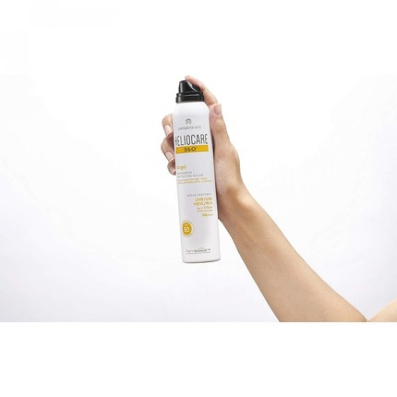 Heliocare 360 Airgel SPF50 200ml Mousse Sunscreen for Face and Neck UVA UVB Visible Light Infrared-A Anti-Ageing Sun