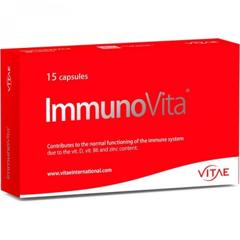 Vitae ImmunoVita Betaglucans, Vitamin D3, B6, and Zinc for Strong Immune System 15 Capsules
