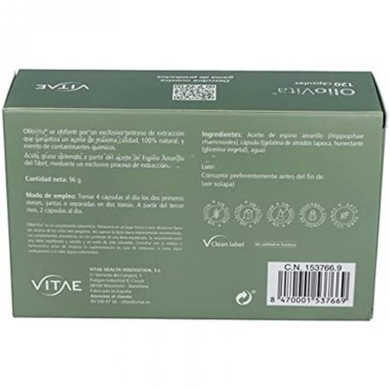 Vitae Oliovita Skin and Mucous 60 Capsules