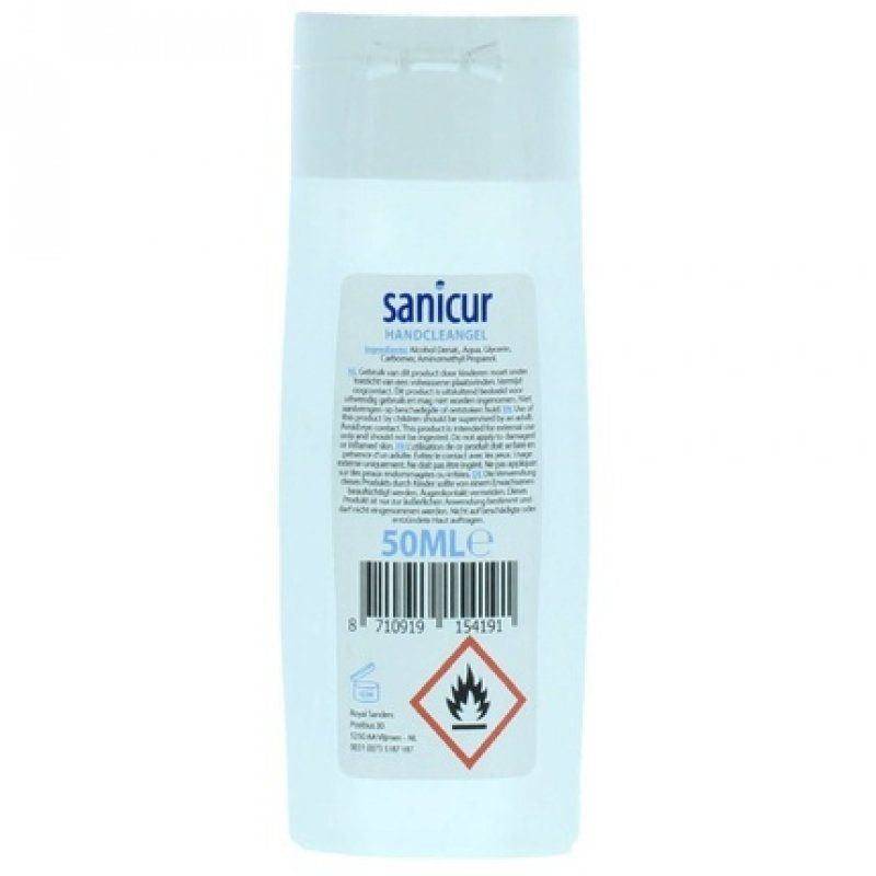 Sanicur Hand Sanitizer Clean Gel with Additional Antibacterial Effect 50ml