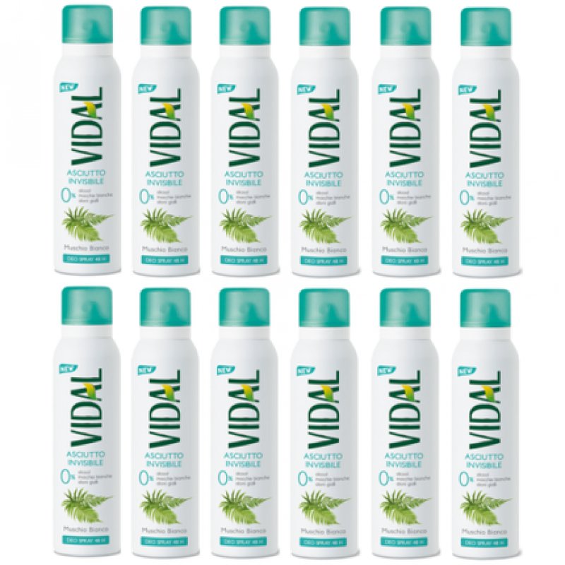 Vidal White Musk Deodorant Muschio Bianco Asciutto Invisibile 48H 150ml