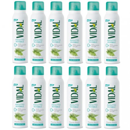 Vidal White Musk Deodorant Muschio Bianco Asciutto Invisibile 48H 150ml