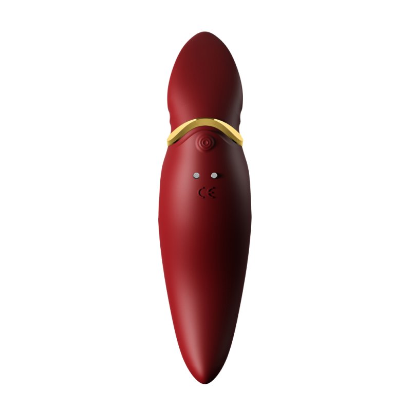 ZALO Legend HERO Silicone Clitoral Massage Device - Wine Red