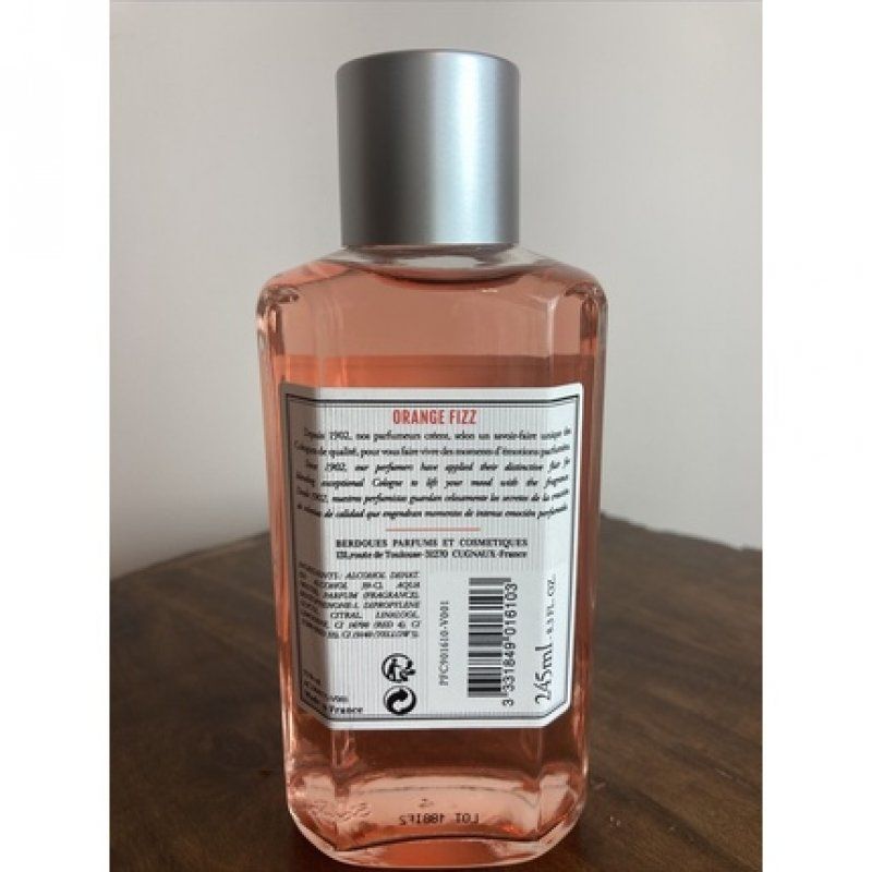 BERDOUES 1902 Orange Fizz Eau de Cologne Splash 8.3fl oz/245ml