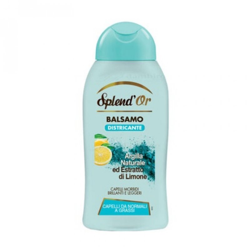 Splend'Or Balsam Conditioner with Clay and Lemon 300ml for Normal and Oily Hair