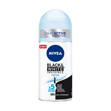 NIVEA Black & White Invisible Fresh Femmes Déodorant roll-on 50 ml 1 pièce(s)