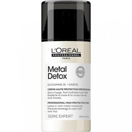L'Oréal Professionnel Metal Detox Anti-Metal High Protection Cream Leave-In Treatment for Damaged Hair 100ml