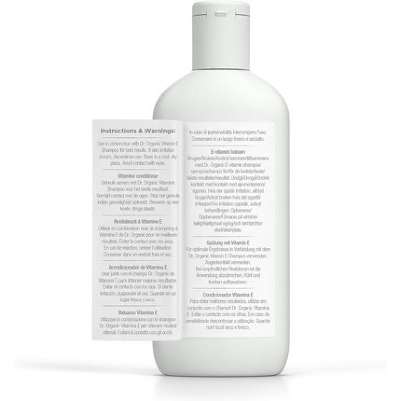 Dr Organic Vitamin E Conditioner Natural Vegan Cruelty Free Paraben & SLS Free Hydrating 265ml
