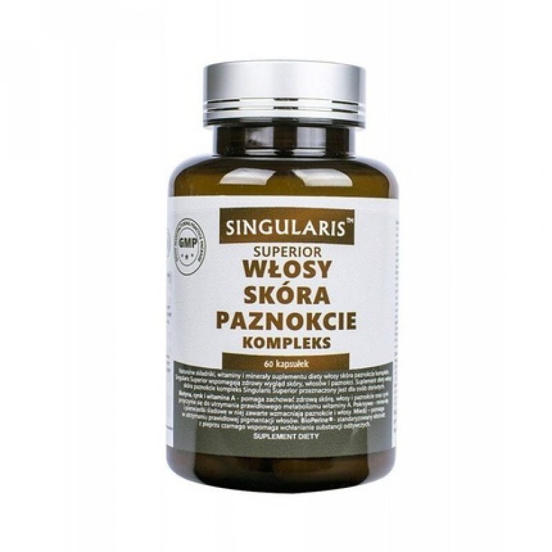 Hair Skin Nail Complex Zinc Biotin 60 Capsules - Singularis from Poland