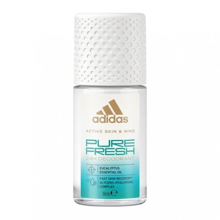 Adidas Pure Fresh Roll Deo Roll-On for Women with Eucalyptus Oil and 24 Hour Freshness 50ml