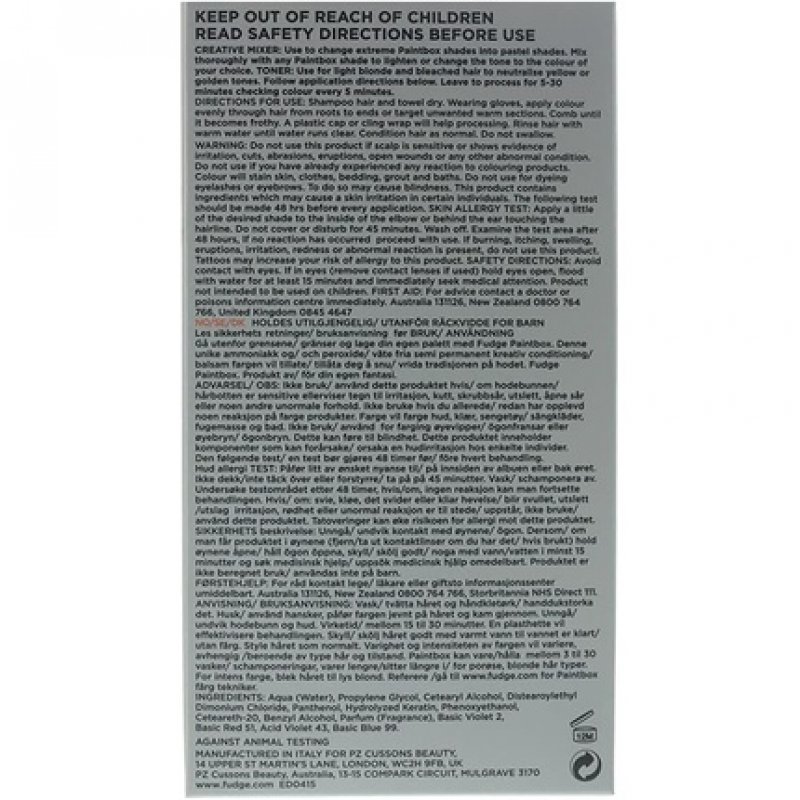 Fudge Paintbox Whiter Shade of Pale Semi-Permanent Colour 150ml