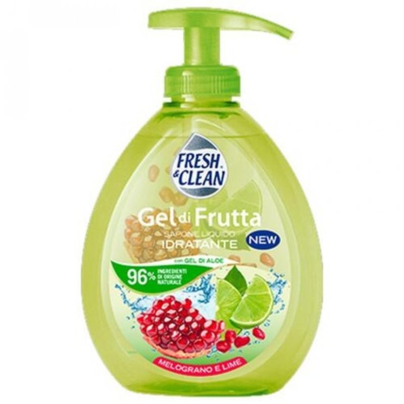 Fresh & Clean Pomegranate & Lime Liquid Soap Fruit Gel with 300ml Doser