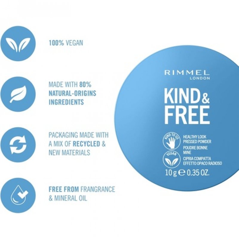 Rimmel Kind Free Natural Finish Pressed Powder Deep 050