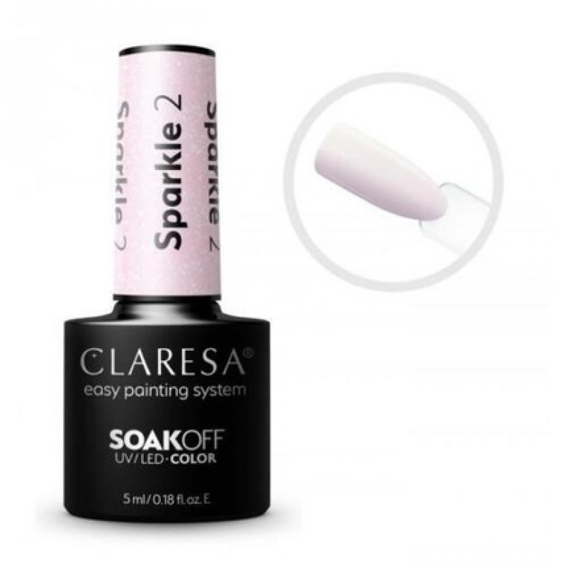 CLARESA SoakOFF UV/LED Gel Sparkle 2 5ml