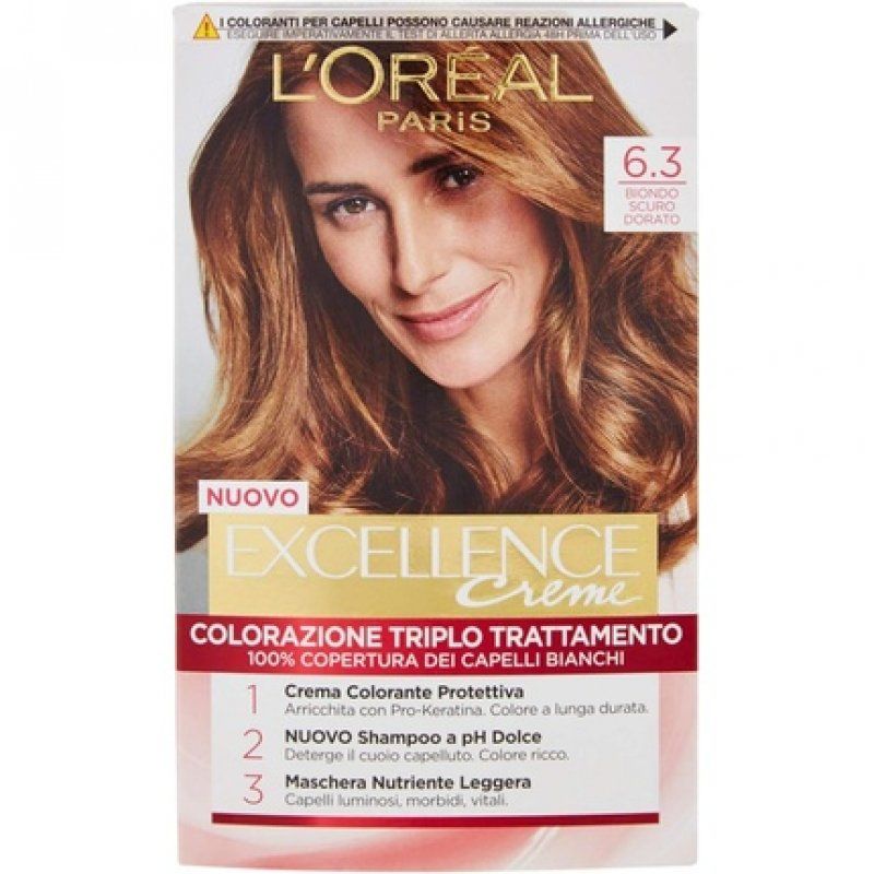 L'Oréal Paris Excellence Crème Permanent 6.3 Natural Light Golden Blonde