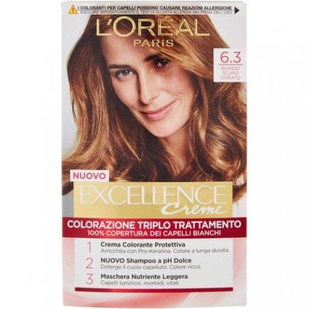 L'Oréal Paris Excellence Crème Permanent 6.3 Natural Light Golden Blonde