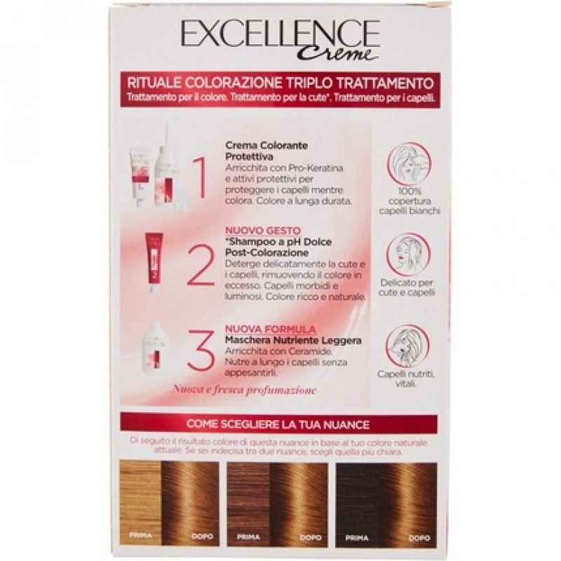 L'Oréal Paris Excellence Crème Permanent 6.3 Natural Light Golden Blonde