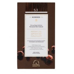 KORRES Argan Oil Colorant Ammonia-Free Hair Color Light Brown Gold 5.3 100% Gray Coverage and Vegan for Long-Lasting
