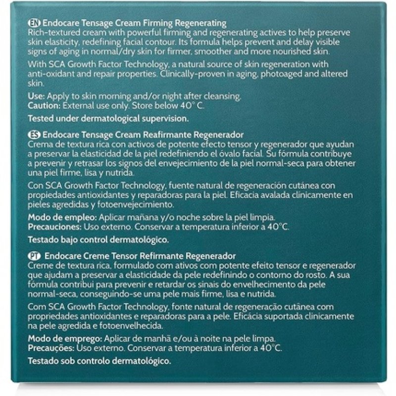 Endocare Tensage Cream 30ml Powerful Anti-Ageing Moisturiser for Mature Skin